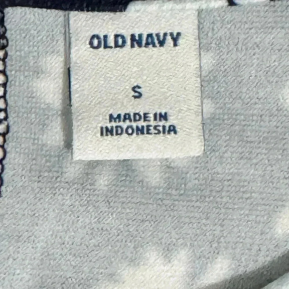 Old Navy Ponte Knit Shift Dress Long Sleeve Navy Daisies Size Small - Picture 7 of 8